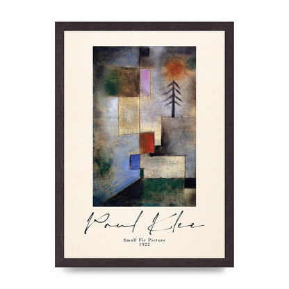 Paul Klee Small Fir Picture 1922 Wall Art - A3 framed