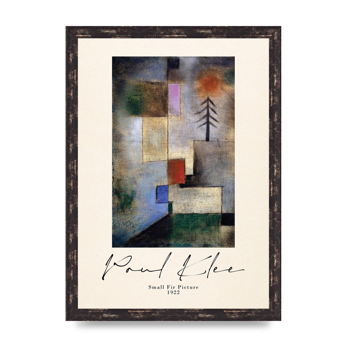 Paul Klee Small Fir Picture 1922 Wall Art - A3 framed