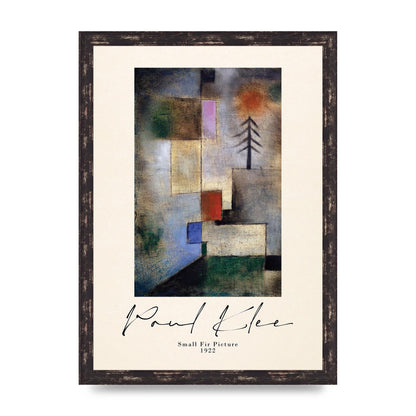 Paul Klee Small Fir Picture 1922 Wall Art - A3 framed