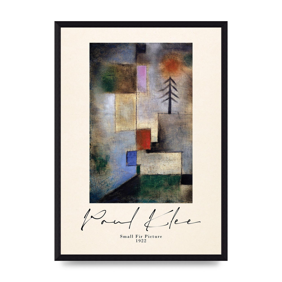 Paul Klee Small Fir Picture 1922 Wall Art - A3 framed