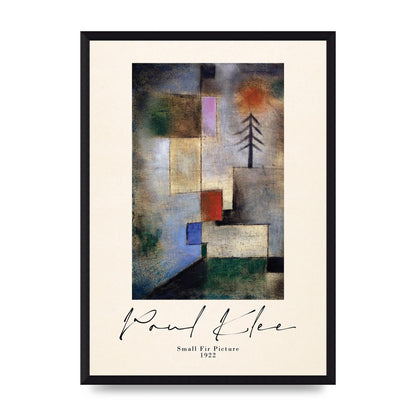 Paul Klee Small Fir Picture 1922 Wall Art - A3 framed