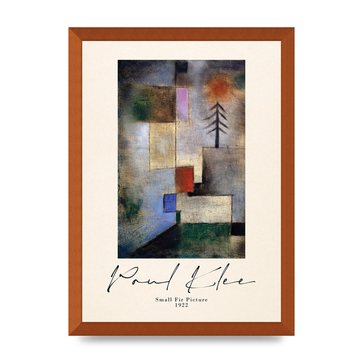 Paul Klee Small Fir Picture 1922 Wall Art - A3 framed
