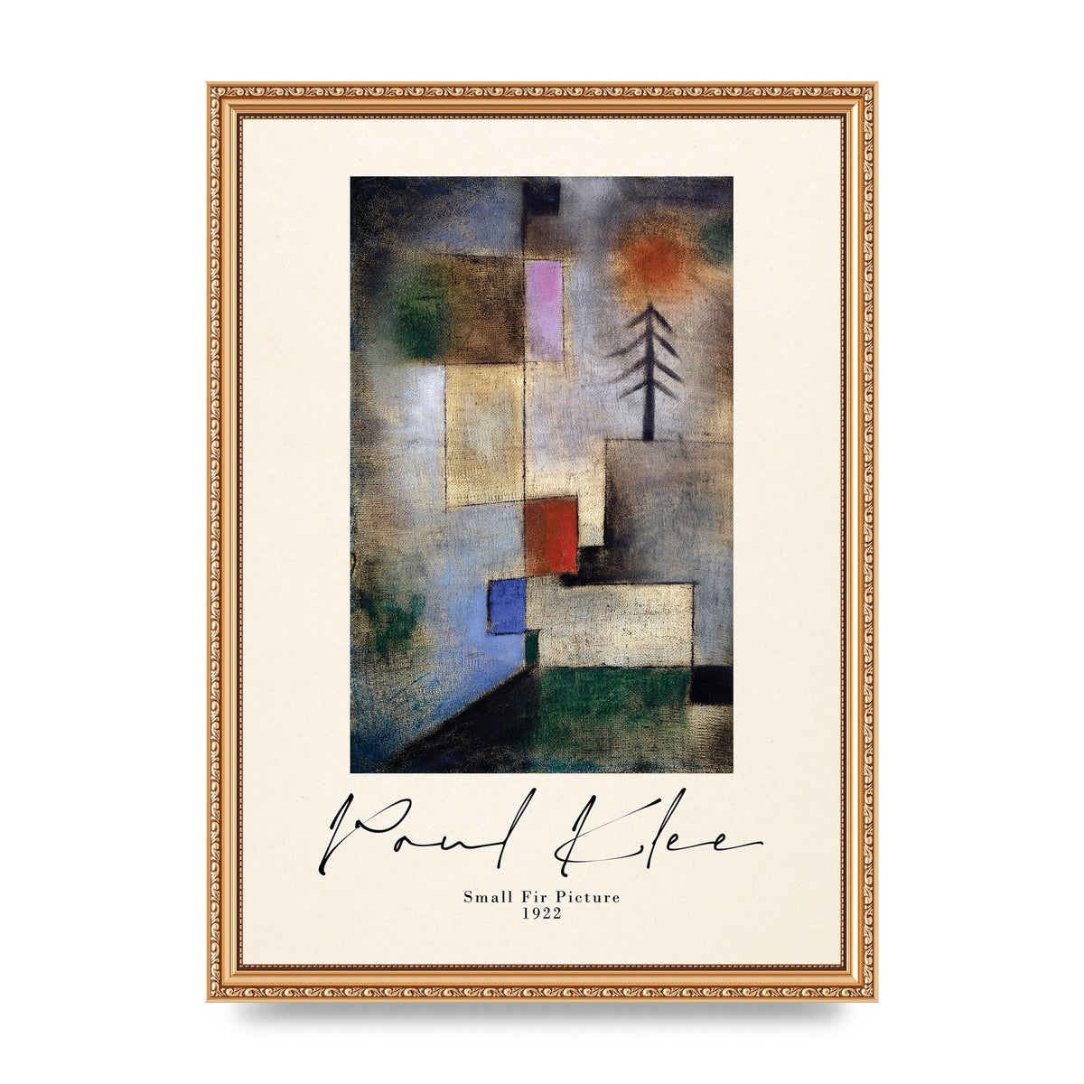 Paul Klee Small Fir Picture 1922 Wall Art - A3 framed
