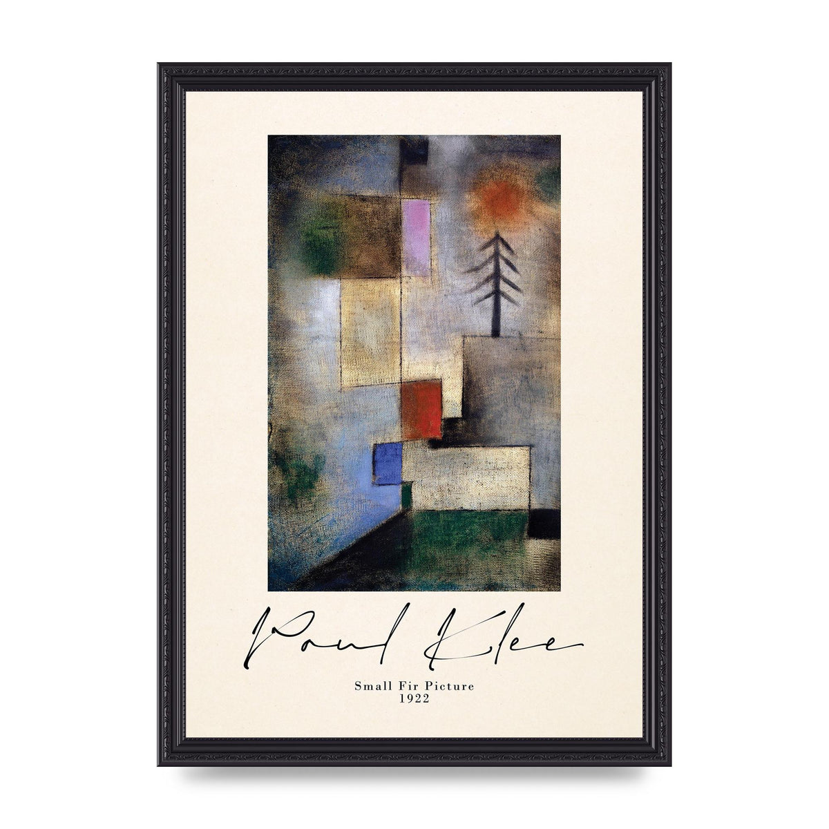 Paul Klee Small Fir Picture 1922 Wall Art - A3 framed