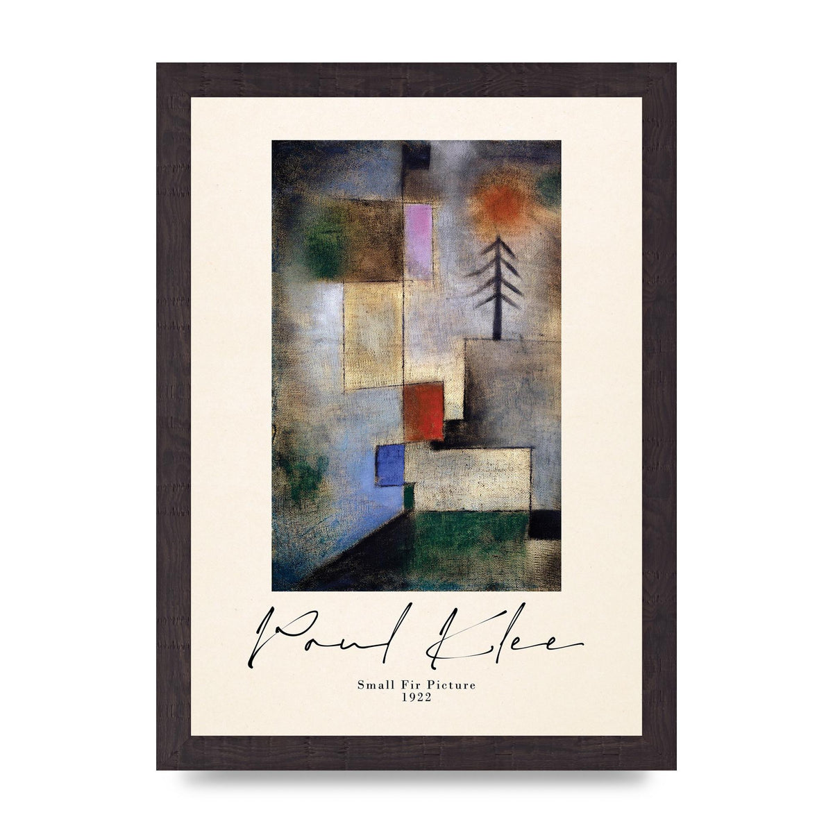 Paul Klee Small Fir Picture 1922 Wall Art - A4 framed
