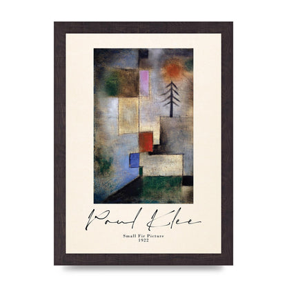 Paul Klee Small Fir Picture 1922 Wall Art - A4 framed