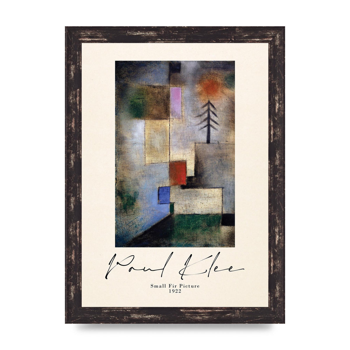 Paul Klee Small Fir Picture 1922 Wall Art - A4 framed