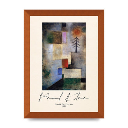 Paul Klee Small Fir Picture 1922 Wall Art - A4 framed