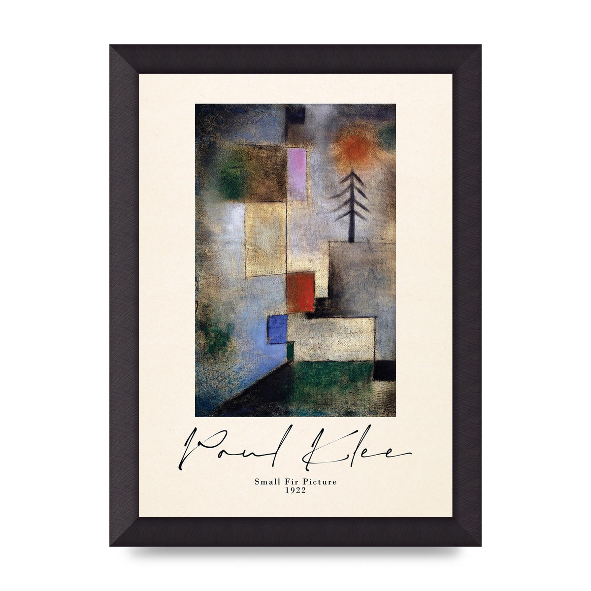 Paul Klee Small Fir Picture 1922 Wall Art - A4 framed