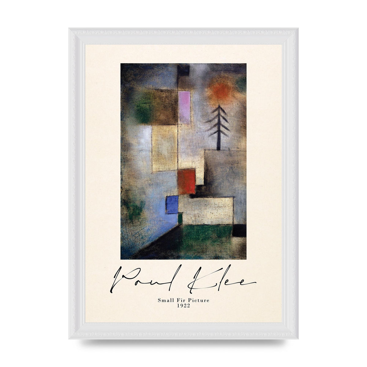 Paul Klee Small Fir Picture 1922 Wall Art - A4 framed