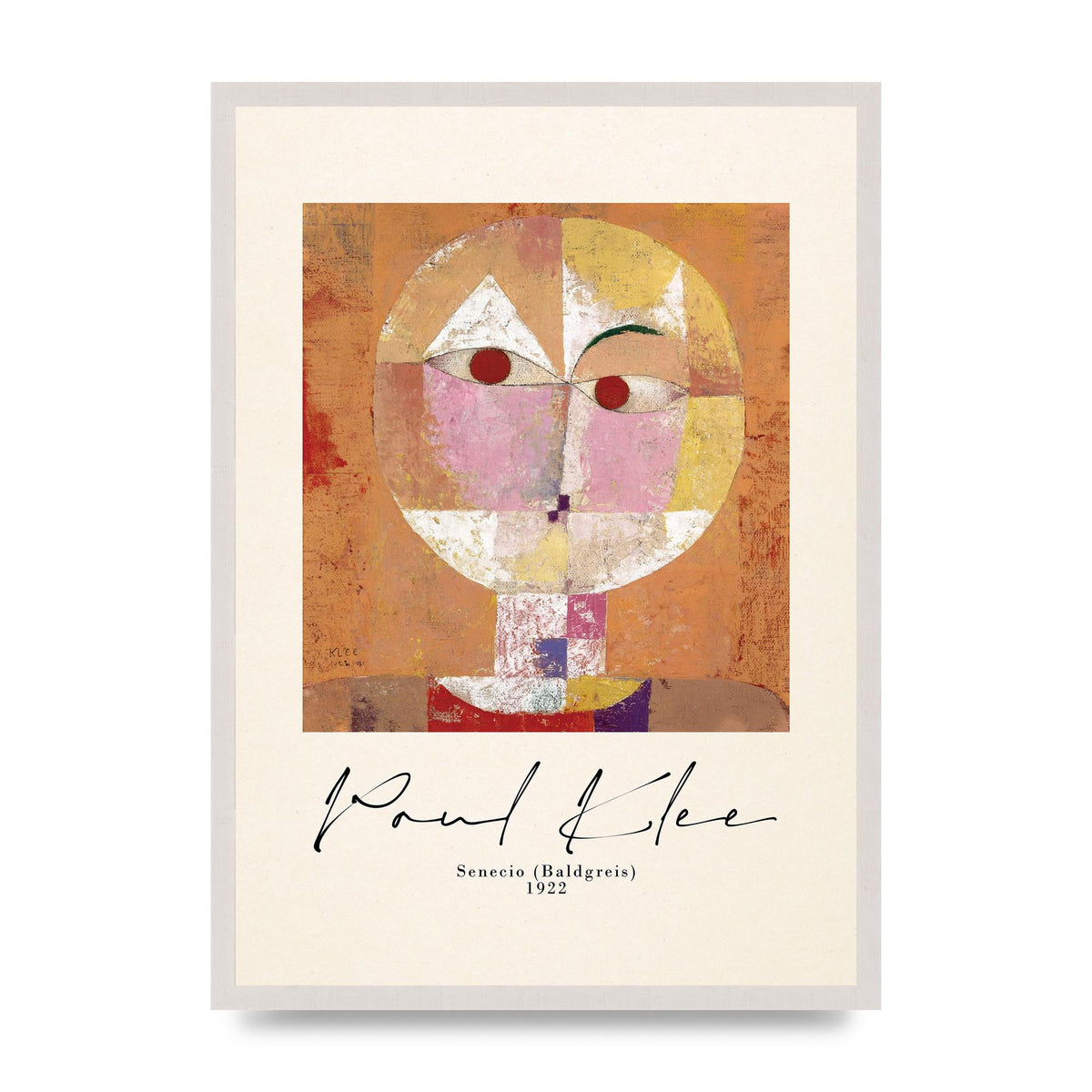 Paul Klee Senecio Baldgreis 1922 Art For The Home - A2 framed