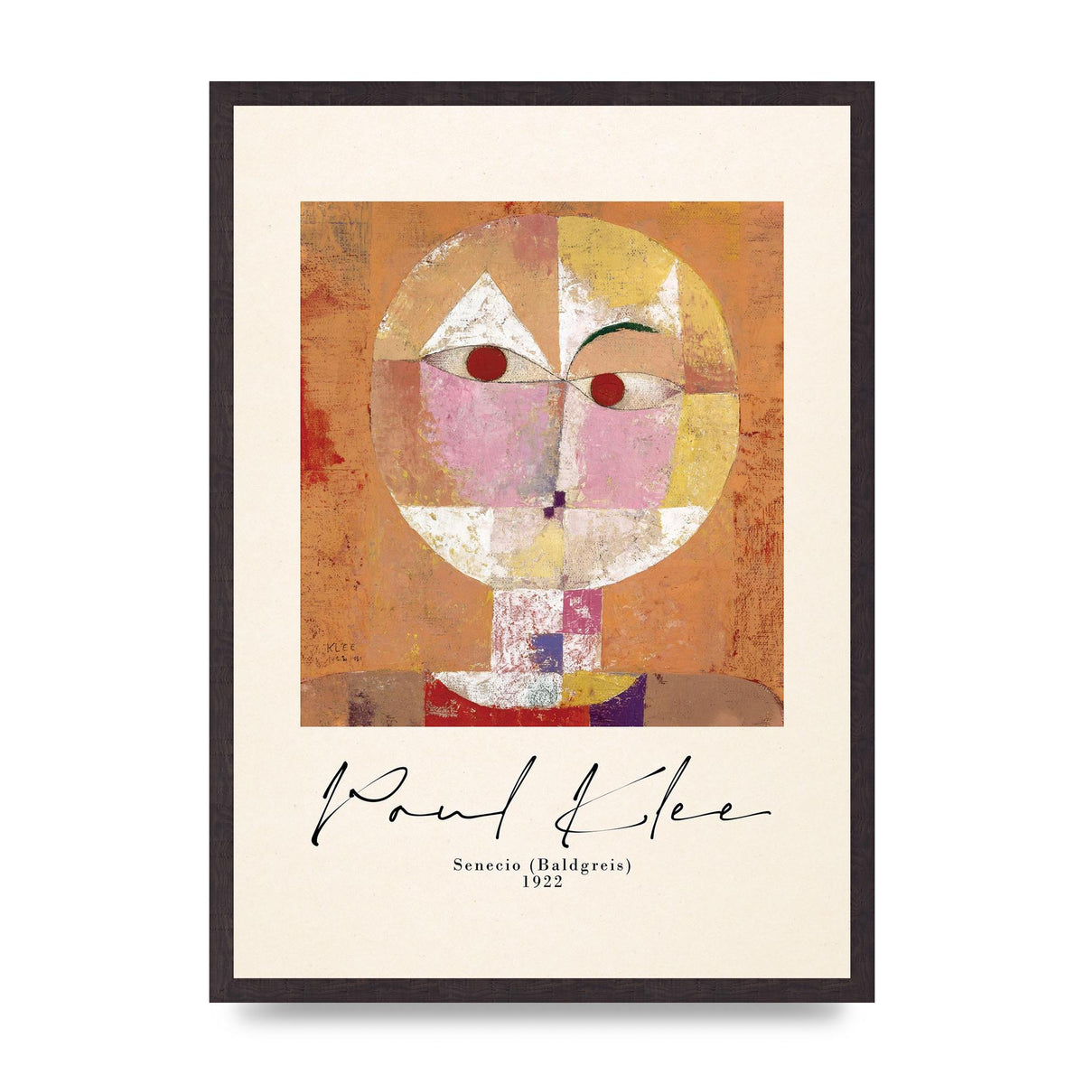 Paul Klee Senecio Baldgreis 1922 Art For The Home - A2 framed