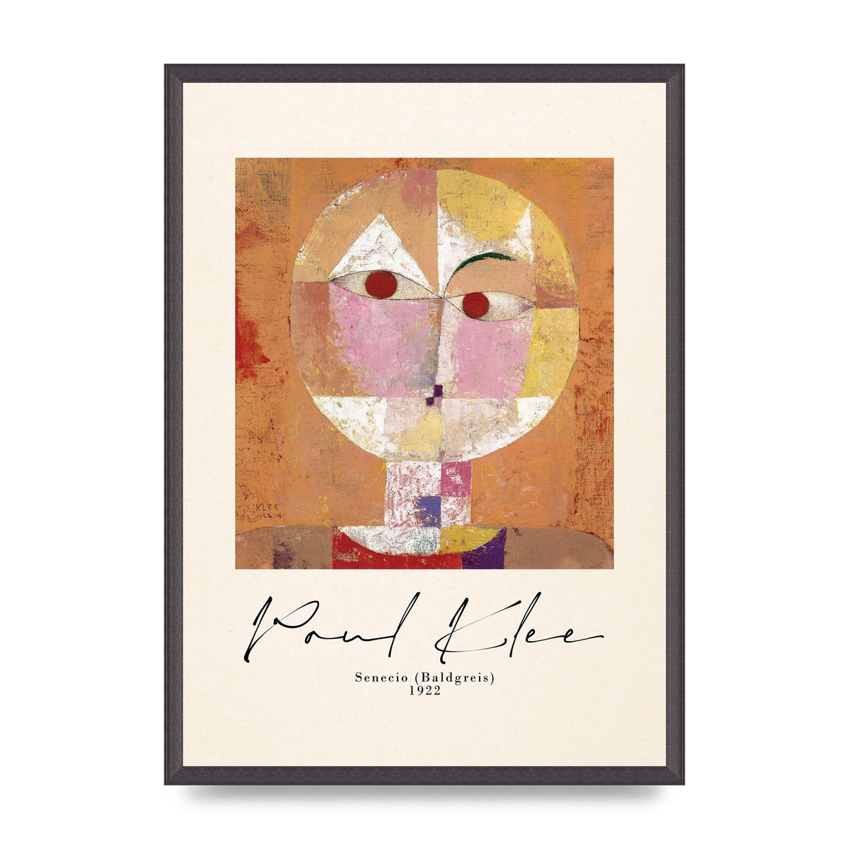 Paul Klee Senecio Baldgreis 1922 Art For The Home - A2 framed