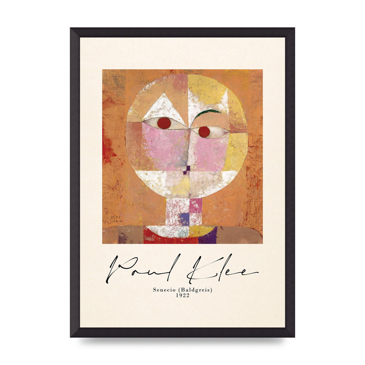 Paul Klee Senecio Baldgreis 1922 Art For The Home - A2 framed