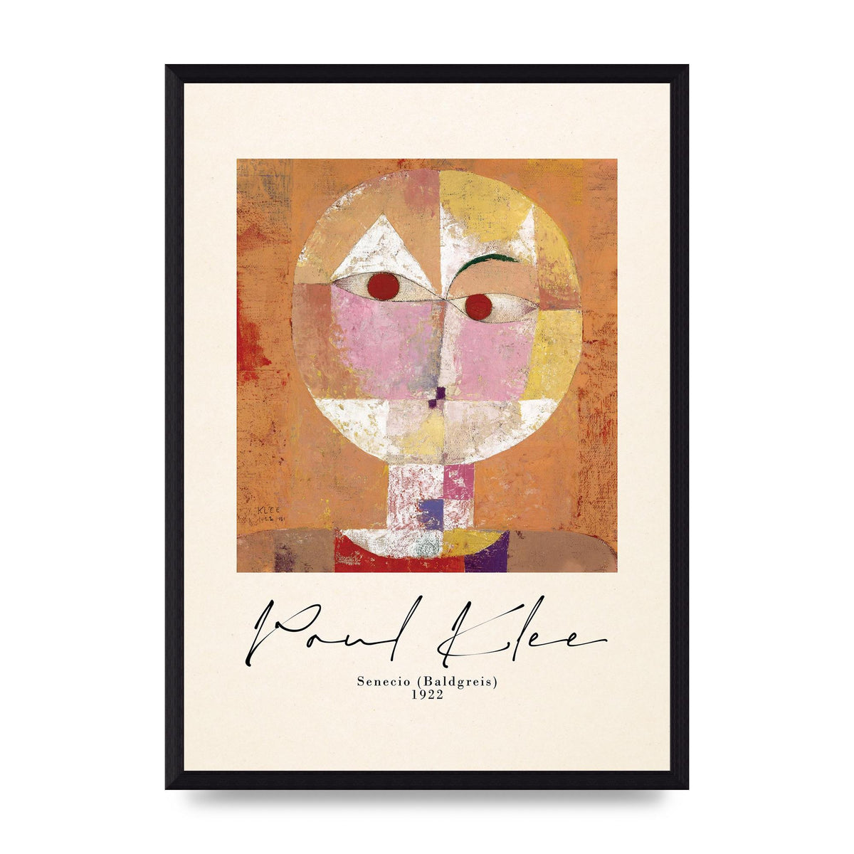 Paul Klee Senecio Baldgreis 1922 Art For The Home - A3 framed