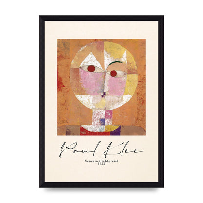 Paul Klee Senecio Baldgreis 1922 Art For The Home - A4 framed