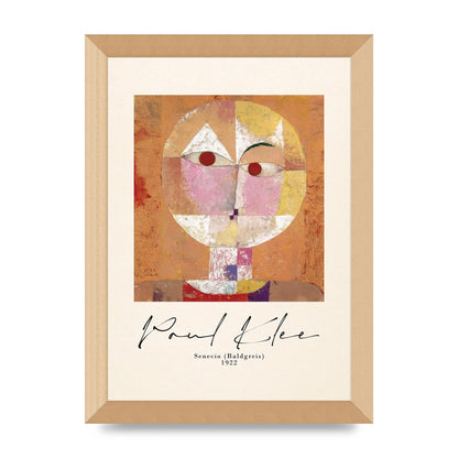 Paul Klee Senecio Baldgreis 1922 Art For The Home - A4 framed