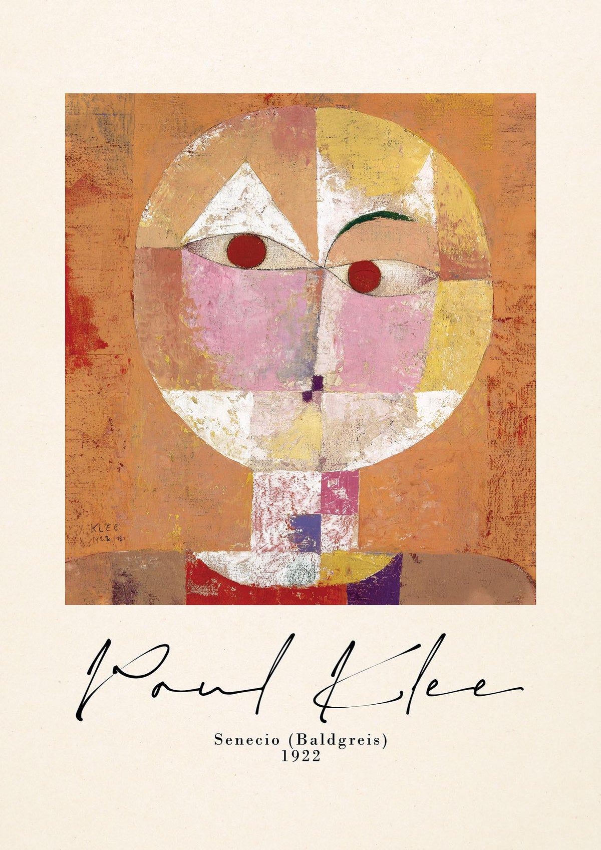 Paul Klee Senecio Baldgreis 1922 Art For The Home - detail