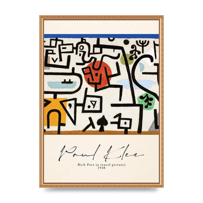 Paul Klee Rich Port A Travel Picture 1938 Printed Poster - A2 framed