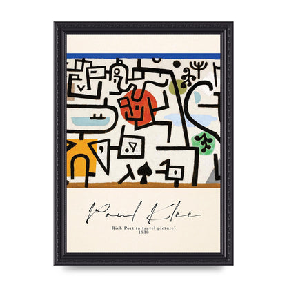 Paul Klee Rich Port A Travel Picture 1938 Printed Poster - A4 framed
