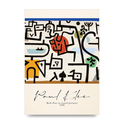 Paul Klee Rich Port A Travel Picture 1938 Printed Poster - unframed print