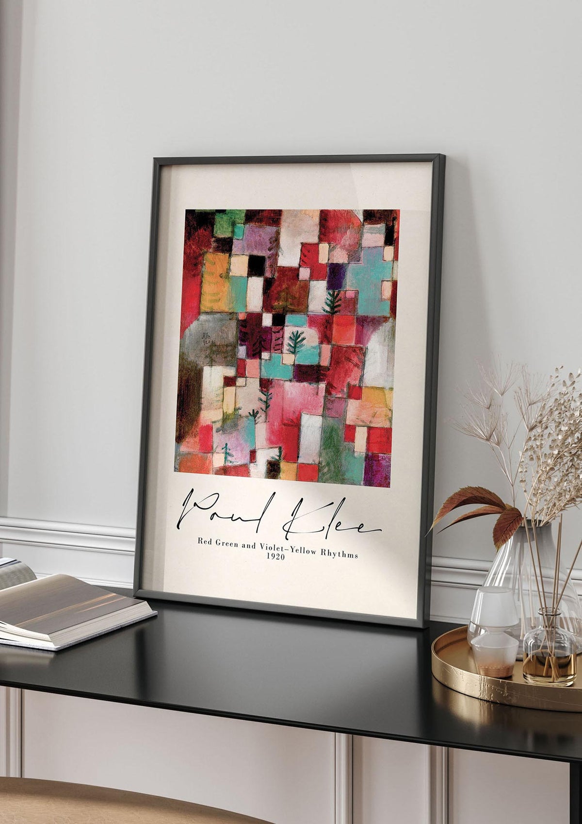 Paul Klee Red Green And Violet Yellow Rhythms 1920 Wall Art - living room 4