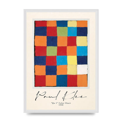 Paul Klee Qu 1 Color Chart 1930 Art For The Home - A2 framed