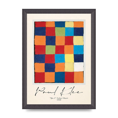 Paul Klee Qu 1 Color Chart 1930 Art For The Home - A4 framed