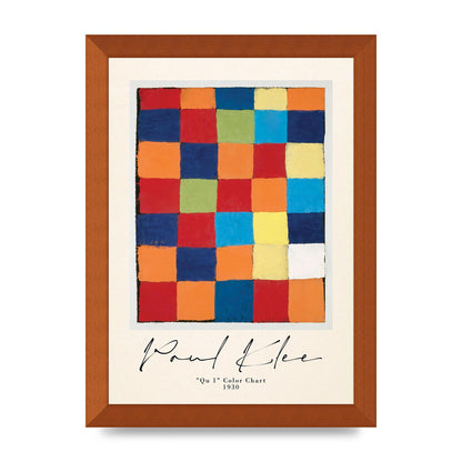 Paul Klee Qu 1 Color Chart 1930 Art For The Home - A4 framed