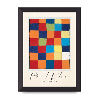 Paul Klee Qu 1 Color Chart 1930 Art For The Home - A4 framed