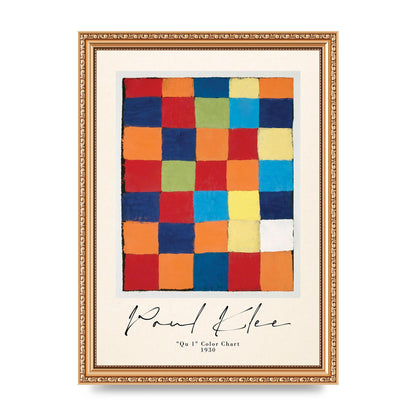 Paul Klee Qu 1 Color Chart 1930 Art For The Home - A4 framed