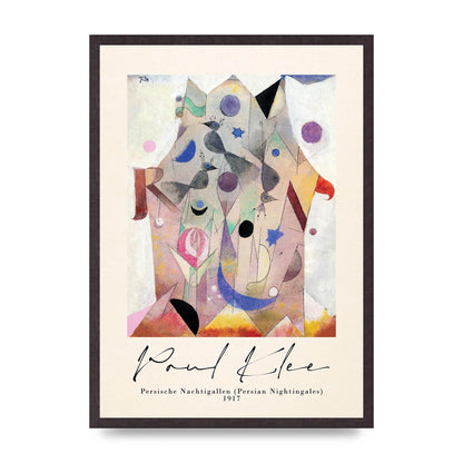 Paul Klee Persische Nachtigallen Persian Nightingales 1917 Printed Poster - A2 framed