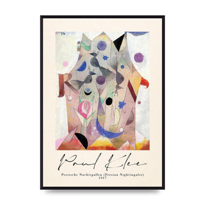 Paul Klee Persische Nachtigallen Persian Nightingales 1917 Printed Poster - A2 framed