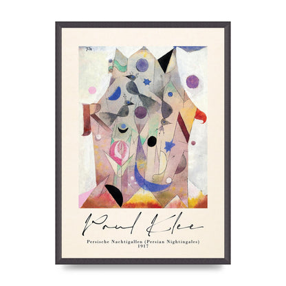 Paul Klee Persische Nachtigallen Persian Nightingales 1917 Printed Poster - A2 framed