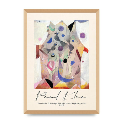 Paul Klee Persische Nachtigallen Persian Nightingales 1917 Printed Poster - A2 framed