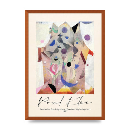 Paul Klee Persische Nachtigallen Persian Nightingales 1917 Printed Poster - A2 framed