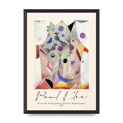 Paul Klee Persische Nachtigallen Persian Nightingales 1917 Printed Poster - A2 framed