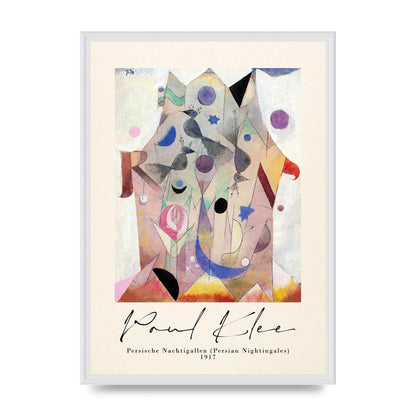 Paul Klee Persische Nachtigallen Persian Nightingales 1917 Printed Poster - A2 framed