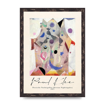 Paul Klee Persische Nachtigallen Persian Nightingales 1917 Printed Poster - A3 framed