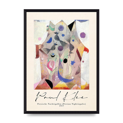 Paul Klee Persische Nachtigallen Persian Nightingales 1917 Printed Poster - A3 framed