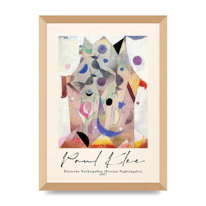 Paul Klee Persische Nachtigallen Persian Nightingales 1917 Printed Poster - A3 framed