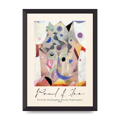 Paul Klee Persische Nachtigallen Persian Nightingales 1917 Printed Poster - A3 framed