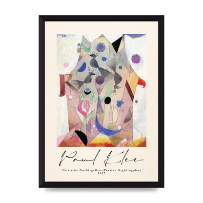 Paul Klee Persische Nachtigallen Persian Nightingales 1917 Printed Poster - A4 framed