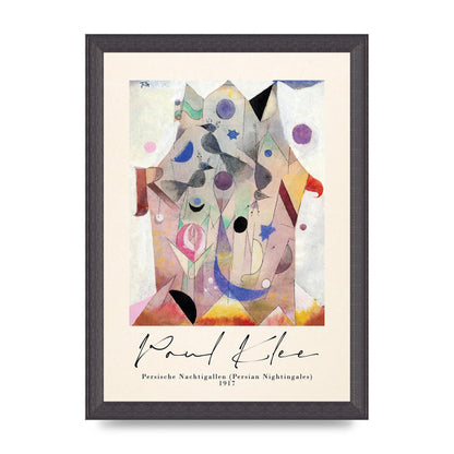 Paul Klee Persische Nachtigallen Persian Nightingales 1917 Printed Poster - A4 framed