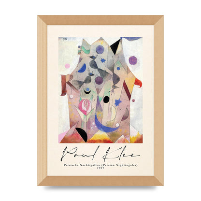 Paul Klee Persische Nachtigallen Persian Nightingales 1917 Printed Poster - A4 framed