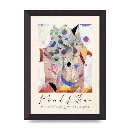 Paul Klee Persische Nachtigallen Persian Nightingales 1917 Printed Poster - A4 framed