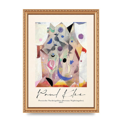 Paul Klee Persische Nachtigallen Persian Nightingales 1917 Printed Poster - A4 framed