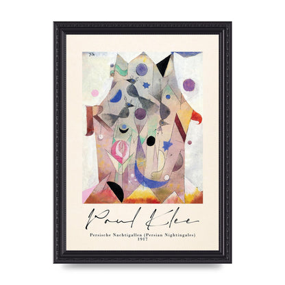 Paul Klee Persische Nachtigallen Persian Nightingales 1917 Printed Poster - A4 framed