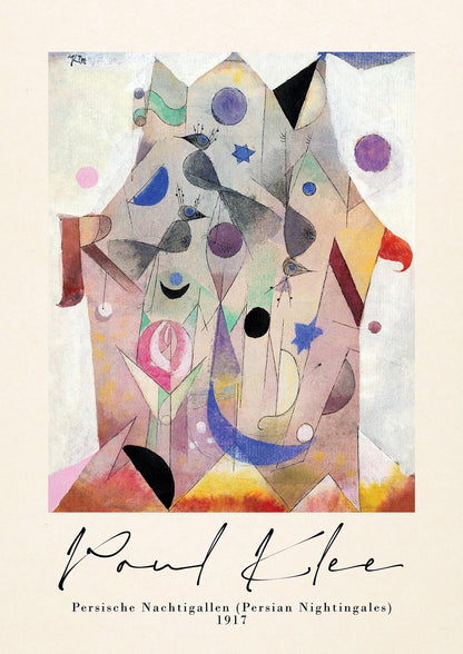 Paul Klee Persische Nachtigallen Persian Nightingales 1917 Printed Poster - detail