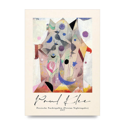 Paul Klee Persische Nachtigallen Persian Nightingales 1917 Printed Poster - unframed print